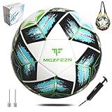 MGZFEZN Kids Soccer Ball Size 3, Youth Soccer Ball for 5 6 7 8 9 10 Years Old Toddlers, Children, Boys Indoor Outdoor with 1 Pump 1 Net Bag and 1 Gift Box