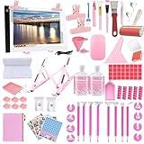 NLXCXUCY 158Pcs Diamond Art Accessories Kit All Inclusive Diamond Painting Tool Set with A4 Diamond Painting Light Pad,Diamond Art Sealer Glue,Diamond Correction,Pens Storage Box for DIY Craft
