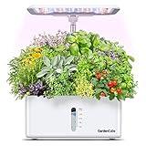 GARDENCUBE Hydroponics Growing System Garden: 8 Pods Indoor Herb Garden with Grow Light Plants Germination Kit Quiet Automatic Hydroponic Height Adjustable - Gardening Gifts for Women Kitchen White