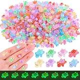 200PCS Mini Resin Animals Colorful Tiny Turtles Glow in Dark, Miniature Figures to Hide, Little Animal Toys Small Figurines for Topper Desk Garden Dollhouse Landscape Aquarium Ornaments Crafts & Decor