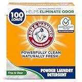 Arm & Hammer Laundry Detergent, Free of Perfume & Dyes, Powder, 100 Loads, 6.16 lb