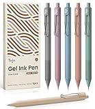 Gel Pens, 6pcs 0.5mm Fine Point Smooth Writing Pens, Quick Dry Black Ink Pens for Journaling and Note Taking, Cute Aesthetic Pens for Office School & Home Supplies