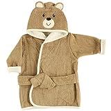 Luvable Friends Unisex Baby Cotton Animal Face Bathrobe, Bear, One Size