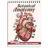 Netecom Botanical Anatomy Coloring Book for Adults, Soft Cover, 30 Detailed Coloring Pages of The Anatomy Intertwined With Flowers and Plants for Stress Relief and Relaxation, Spiral Bound Edition