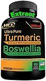 HCL HERBAL CODE LABS Turmeric Boswellia Extract Supplement 2000 mg – Strong Natural Joint Support Pills – Extra Strength Boswellia Serrata with Turmeric Curcumin Powder 90 Capsules