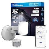 Enbrighten LED Wi-Fi Smart Security Light, App Control, Motion Activated, Single Head, White, ETL Listed, UV Resistant, 1400 Lumens, 4000K, Flood Light for Patio, Yard, Garage, Driveway, 58185