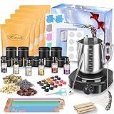 Complete Candle Making Kit with Wax Melter, Making Supplies,DIY Arts&Crafts Gift for Kids,Beginners,Adults,Including 500w Electronic Stove,Wicks,Rich Scents,Dyes,Melting Pot,Candle tins