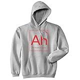 Crazy Dog T-Shirts Ah The Element Of Surprise Sweatshirt Funny Periodic Table Hoodie Funny Hoodies Funny Science Hoodie Novelty Hoodie Light Grey M