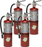 4-Pack Buckeye 10914 ABC Multipurpose Dry Chemical Hand Held Fire Extinguisher with Aluminum Valve and Wall Hook