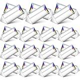 SiliFine 30 Packs Clear Triangular Prism 2.5 inch Optical Glass Triple Prisms for Photo Photography School Classroom Teaching Light Spectrum Physics Optics Set