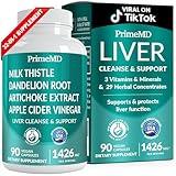 32-in-1 Liver Cleanse Detox & Repair with Milk Thistle and Dandelion Root, Artichoke Extract and Beetroot Powder for Liver Support - Liver Supplement with Active Liver Health Formula - 1426mg (90ct)