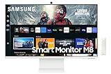 SAMSUNG 32" M80C UHD HDR Smart Computer Monitor Screen with Streaming TV, Slimfit Camera Included, Wireless Remote PC Access, Alexa Built-in (LS32CM801UNXZA),Warm White