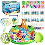 Glow in The Dark Water Craft Toy DIY Elf Kit for Boys Girls - 20 Color Gel & 12 Molds DIY Water Pets, Magic Craft Kit in Water Creative Handmade Water Art Set for Kids Age 3 4-8 8-12