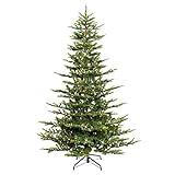 Puleo International 6.5 Foot Pre-Lit Aspen Fir Artificial Christmas Tree with 500 UL Listed Clear Lights, Green