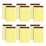 TOPS 5 x 8 Legal Pads, 12 Pack, The Legal Pad Brand, Narrow Ruled, Yellow Paper, 50 Sheets Per Writing Pad, Made in the USA (7501)