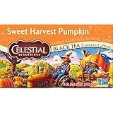 Celestial Seasonings Black Tea, Sweet Harvest Pumpkin, Contains Caffeine, 18 Count (Pack of 6)