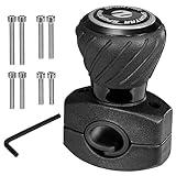 Spurtar Steering Wheel Knob, Universal Car Suicide Knob Power Handle Spinner Fit for Steering Wheel, Cars, Semi Truck, Forklifts, Tractors, Boat, and Golf Cart – Black