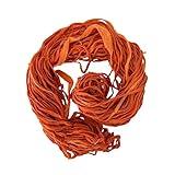 Revolution Fibers - 100% Recycled Saree (Sari) Silk Ribbon Yarn - Bulky Weight - 50 Yards per 100 Grams | Knitting & Crocheting | Jewelry Making, Gift Wrapping and Weaving (Burnt Sienna Orange Mix)