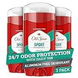 Old Spice Aluminum Free Deodorant for Men, High Endurance Sport Scent, 24/7 Odor Protection, 3 oz (Pack Of 3)