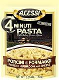 Alessi 4 Minute Pasta, One Dish Quick Meals, Stovetop or Microwave, Dinner or Side Ready in Minutes (Porcini Mushroom & Cheese, 6.35 Ounce (Pack of 6))