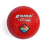 Champion Sports Rhino Playground Balls 8.5" D - Two Ply, Nylon Wound, RED