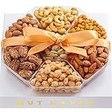 Holiday Christmas Nuts Gift Basket - Assortment Of Sweet & Roasted Salted Gourmet Nuts - Assorted Food Gift Box for Thanksgiving, Family, Husband, Sympathy, Men & Women.