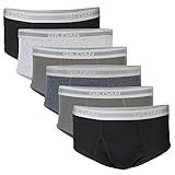 Gildan Men's Underwear Briefs, Multipack, Grey/Black (6-Pack), Medium