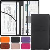 LumiMokki Premium Car Registration & Insurance Card Holder with Magnetic Shut, Vehicle Glove Box Car Organizer - For Documents, Cards, License (Black)