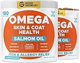 Omega 3 Alaskan Fish Oil Treats for Dogs (360 Ct) - Dry & Itchy Skin Relief + Allergy Support - Shiny Coats - EPA&DHA Fatty Acids - Natural Salmon Oil Chews - Alaskan Salmon Flavor