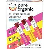 Pure Organic Layered Fruit Bars Variety Pack 28 count (Pack of 1).