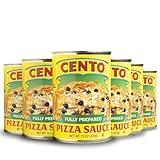 Cento Full Prepared Pizza Sauce, 15 Oz (Pack of 6), with Tomatoes, Basil, Olive Oil, Garlic, Ready to Use