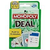 Monopoly Deal Card Game, Quick-Playing Family Game, 2-5 Players, Fun Summer Activities, Vacation Travel Essentials, Ages 8+