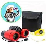 Kids Binoculars Best Gifts for 3-12 Years Boys Girls High-Resolution Optics Shockproof Mini Compact Binocuolar Toys Folding Small Telescope for Bird Watching Camping Outdoor Play