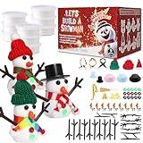 Build a Snowman Kit - Snowman Christmas Crafts, Modeling Clay DIY Kit, Creative Kids Air Dry Modeling Clay, Christmas Crafts Xmas Holiday Party Decor Gift (9 PCS)