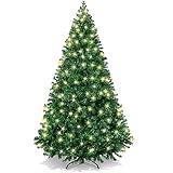 Best Choice Products 6ft Pre-Lit Christmas Tree Premium Hinged Artificial Pine Lighted Holiday Tree for Home, Office w/ 1,000 Branch Tips, 250 Lights, Metal Hinges, Foldable Base