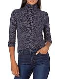 Amazon Essentials Women's Long-Sleeve Turtleneck (Available in Plus Size), Camel Navy Dots, X-Large