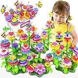 Gojmzo Toys Gifts for 2 3 4 5 Year Old Girl, 150 PCS Flower Garden Building Toys, Toddler Girl Toys 2-3, Christmas Toys Gifts for Kids Girls Age 2-4 3-5