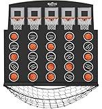 SWOOC Games - Low Post Lineup | Wall Mounted Giant Basketball 4 in A Row w/ 5+ Games | Basketball Hoop for Room Wall Games | Game Room Games | Mini Basketball Hoop Indoor Connect | Four in A Row Game