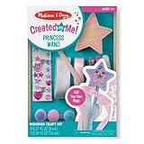 Melissa & Doug Created By Me Paint & Decorate Your Own Wooden Princess Wand Craft Kit, Pink Princess Crafts Great For Rainy Days, Toys For Kids Ages 4+