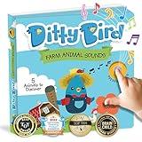 Ditty Bird Farm Animals Sound Book for Toddlers | Interactive Farm Board Book with Real Animal Sounds | Touch & Sound Book for Ages 1-3 | Sensory, Musical Book for Toddlers