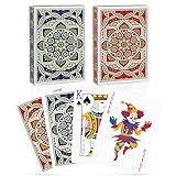 Metsyth Playing Cards 2 Pack, Deck of Cards, Standard Poker Card Professional Set for Adults,Easy Shuffle Unique Design Fun Card for Blackjack,Euchre,Go Fish Card Games (Blue/Red)