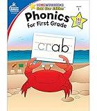 Carson Dellosa Phonics for First Grade Workbook―Writing Practice, Tracing Letters, Writing Words With Incentive Chart and Motivational Stickers (64 pgs) (Volume 11) (Home Workbooks)