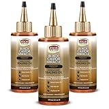 African Pride Black Castor Miracle Hair & Scalp Sealing Oil – Hair Oil with Black Castor, Tea Tree & Soybean Oil for Moisture Lock, Scalp Relief & Growth Support | 6oz (Pack of 3)
