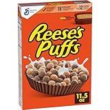 REESE'S PUFFS Breakfast Cereal, Chocolatey Peanut Butter Cereal, 11.5 oz