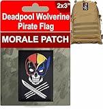 Deadpool Wolverine Pirate Flag Morale Patch | Funny Patches for Your Tactical Backpack, Plate Carrier Accessories or Tactical Gear |Deadpool and Wolverine Patches for Backpacks