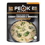 Peak Refuel Cheesy Chicken & Broccoli | Premium Freeze Dried Camping Food | Backpacking & Hiking MRE Meals | Just Add Water | 100% Real Meat | 52g of Protein | 2 Serving Pouch