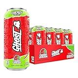 GHOST Energy Drink - 12-Pack, Cherry Limeade, 16oz - Energy & Focus & No Artificial Colors - 200mg of Natural Caffeine, L-Carnitine & Taurine - Gluten-Free & Vegan