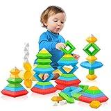 Hieoby Montessori Toys for 1 2 3 4 Year Old Boys Girls Toddlers Preschool Learning Activities 30Pcs Building Blocks Stacking Educational Toys STEM Sensory Toys Gifts for Kids Age 1-2 2-4