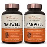 Live Conscious Magnesium Zinc & Vitamin D3 - Bioavailable Forms of Magnesium - Malate, Glycinate, Citrate - MagWell Bone & Heart Health, Immune System Support - 120 Capsules (2-Pack)