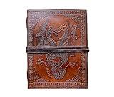 HG-LTHR 18 cm double dragon Leather Blank Notebook grimoire leather journal book of shadows spell book leather diary journal notebook sketchbook gift for artists